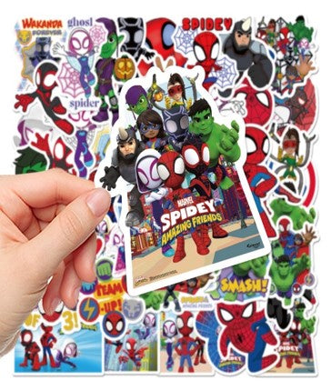 50 Pegatinas Impermeables- Spiderman – Barquito de Papel