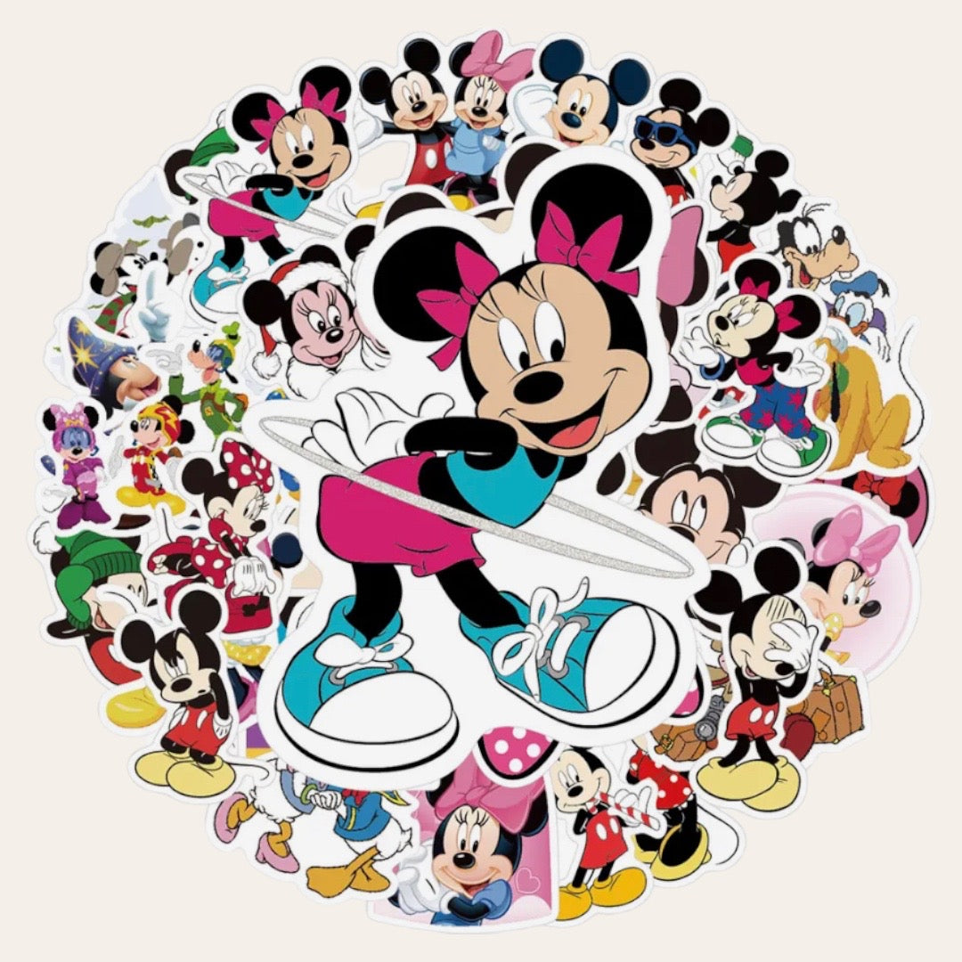 50 Stickers Impermeables- Mickey Mouse