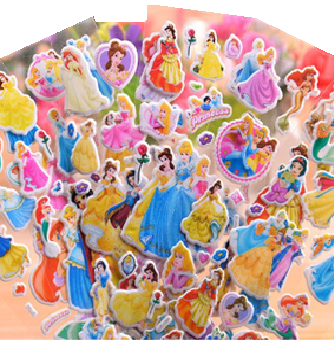 Láminas de Stickers -Princesas Disney – Barquito de Papel